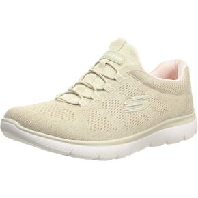 Skechers Women's Summits Fun Flare Sneaker, Taupe/Pink=TPPK, 12 Wide
