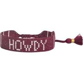 INK + ALLOY Beaded Boho Bracelets, Gabby Word Bracelet, Sliding Knot Wristband Friendship Bracelets, Handmade Jewelry for the Modern Bohemian, 5.25"-8.25" Adjustable Band, .5" W