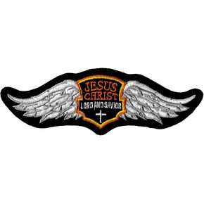 Hot Leathers Jesus Wings Patch (6" Width x 2" Height)