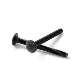 1/4"-20 x 1 3/4" (FT) Coarse Thread Grade 5 Carriage Bolts Medium Carbon Steel Black Oxide