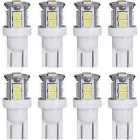 LED Landscape Light Bulbs 1W 12V Cool White 6000K，7W Low Voltage Incandescent Light Bulbs Equivalent，Wedge Base T5 Malibu Bulbs, Garden Light Bulbs, Landscape Bulbs 8 Pack