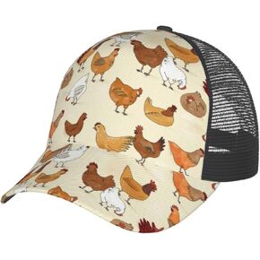 Cartoon Animal Baseball Cap Golf Dad Hat for Men and Women Adjustable Snapback Mesh-Back Outdoor Sport Trucker Hat