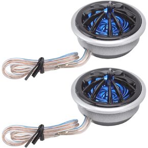 2 Pcs Car Tweeters, 150W 2 Way Systems Dome Car Tweeters Clear Sound Quality, Black Pasteable Car Tweeters Simple Installation for All Car Sound Systems