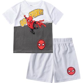 Marvel Spider-Man Boys 2 Piece Short Sleeve T-Shirt and Shorts Set for Toddler and Big Kids