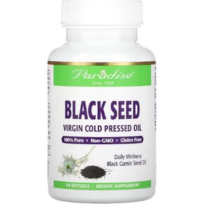 Paradise Black Seed Oil, Rich in Antioxidants, Immune Supporting, Super Potent, Ultra Pure, Vegan, Non GMO, Gluten Free, 60 Softgels