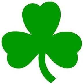 Shamrock Clover Sticker Decal Notebook Car Laptop 2" x 2" (Green)