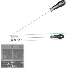 Creality Clog Poke/Nozzle Cleaning Kit for 1.75mm Nozzles, Must-Have 3D Printing Tool, 3D Printer Extruder Clog Removal Tool, Soft Rubber Handle, 210mm Prolong Design, Unclog in Seconds Multi