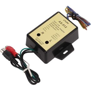 Speaker Level Converter, 2 Channel Line High Low Impedance Adapter Audio Speaker Level Output Converter