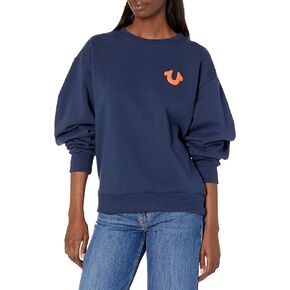 True Religion Women's Coaster Boyfriend Crew