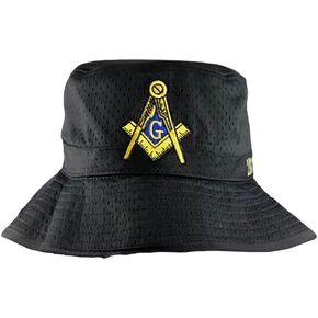 Essential Store Greek Mason Masonic Bucket Hat Sun Cap, Fisherman Hat for Women Men Outdoor Fishing Hiking Camping Gardening Mason Master