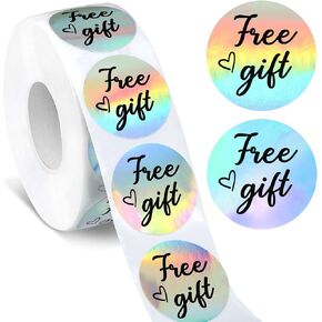1000 Pieces Customer Appreciation Sticker Holographic Business Shopping Labels Round Adhesive Present Stickers Colorful Thanks Seal Label for Mailing Packing Envelope Postcard, 1.5 Inch