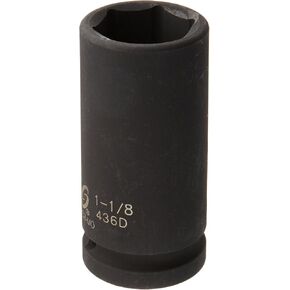 SUNEX TOOLS 436D 3/4" Drive Deep 6 Point Impact Socket 1-1/8"