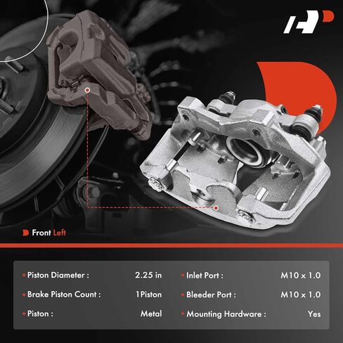 مجموعة فرجار قرص الفرامل A-Premium مع دعامة متوافقة مع موديلات مختارة من Audi - A4 2009-2016، A4 allroad 2013-2016، A4 Quattro 2009-2014، A5 2010-2014، A5 Quattro، allroad - جانب السائق الأمامي in Saudi Arabia