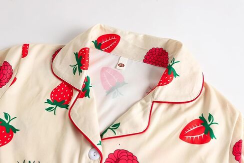 Vopmocld Girls Pajama Sets 3pcs Button Down Short Sleeve Long Pants With Shorts Sleepwear Cute Patterns Nighty For Teens in Saudi Arabia