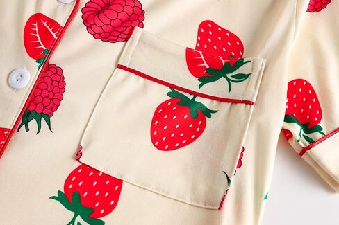 Vopmocld Girls Pajama Sets 3pcs Button Down Short Sleeve Long Pants With Shorts Sleepwear Cute Patterns Nighty For Teens in Saudi Arabia