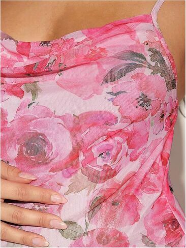 Floerns Women's Floral Print Sleeveless Backless Ruched Maternity Maxi Cami Dresses in Saudi Arabia