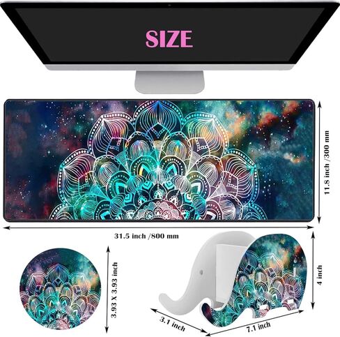 Cute Pictographic Pen Holder with Phone Stand, Mouse Pad and Coaster Set Combination, Table Decoration Accessories Multifunctional Pencil Case Organizer, Leopard Print in Kuwait