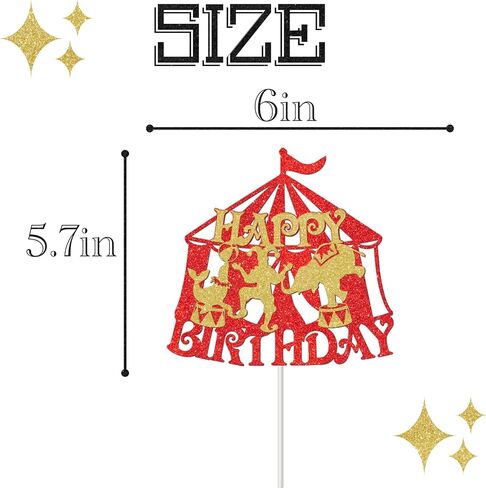 السيرك عيد ميلاد سعيد كعكة توبر، كرنفال موضوع حديقة الحيوان الحيوانات عيد ميلاد كعكة الديكور، أطفال بنين بنات تفضل عيد ميلاد لوازم الديكور الطرف in Kuwait