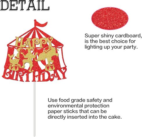 السيرك عيد ميلاد سعيد كعكة توبر، كرنفال موضوع حديقة الحيوان الحيوانات عيد ميلاد كعكة الديكور، أطفال بنين بنات تفضل عيد ميلاد لوازم الديكور الطرف in Kuwait