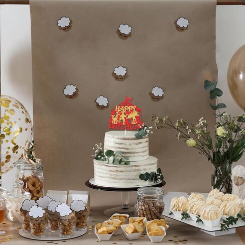 السيرك عيد ميلاد سعيد كعكة توبر، كرنفال موضوع حديقة الحيوان الحيوانات عيد ميلاد كعكة الديكور، أطفال بنين بنات تفضل عيد ميلاد لوازم الديكور الطرف in Kuwait