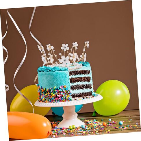 COHEALI 1pc Crown Cake Decorating Princess Decorations Pearl Cake Decoration Wedding Decorations Crystal Tiara Small Hair Decor Cake Ornament Birthday Items Birthday Cake Bride Plastic in Saudi Arabia