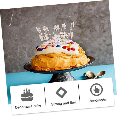 COHEALI 1pc Crown Cake Decorating Princess Decorations Pearl Cake Decoration Wedding Decorations Crystal Tiara Small Hair Decor Cake Ornament Birthday Items Birthday Cake Bride Plastic in Saudi Arabia