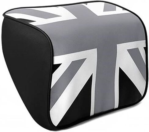 DABOK Union Jack Neck Pillow Memory Foam Cushion Car Headrest Pillow Support C Type Cushion for The Resting Neck Pain Relief Car Seat Curve Comfort and Reduce Driving Fatigue (Gray) in Saudi Arabia