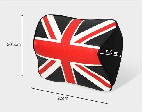 دابوك Union Jack وسادة الرقبة وسادة رغوة الذاكرة مسند رأس السيارة وسادة دعم نوع C وسادة لراحة الرقبة وتخفيف آلام مقعد السيارة منحنى الراحة وتقليل التعب القيادة (رمادي) in Saudi Arabia