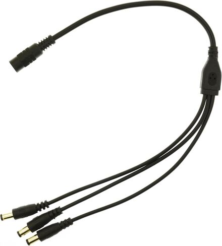 2-Pack Y-Splitter DC Power Cable 12V, 1 Female to 2 Male, 5.5mm x 2.1mm, Extension Cord for CCTV, LED Strips, Routers, 11.6inch in Saudi Arabia