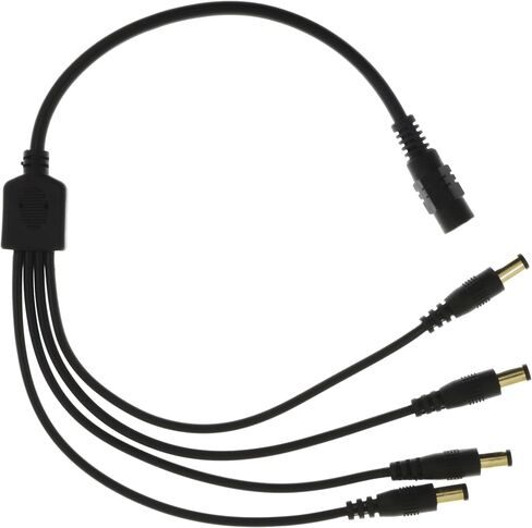 2-Pack Y-Splitter DC Power Cable 12V, 1 Female to 2 Male, 5.5mm x 2.1mm, Extension Cord for CCTV, LED Strips, Routers, 11.6inch in Saudi Arabia