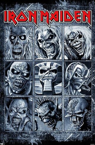 Trends International Iron Maiden - ملصق حائط شبكي، 22.375 بوصة × 34 بوصة، نسخة غير مؤطرة in Saudi Arabia