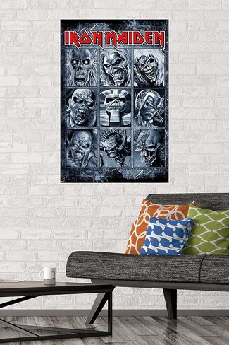 Trends International Iron Maiden - ملصق حائط شبكي، 22.375 بوصة × 34 بوصة، نسخة غير مؤطرة in Saudi Arabia