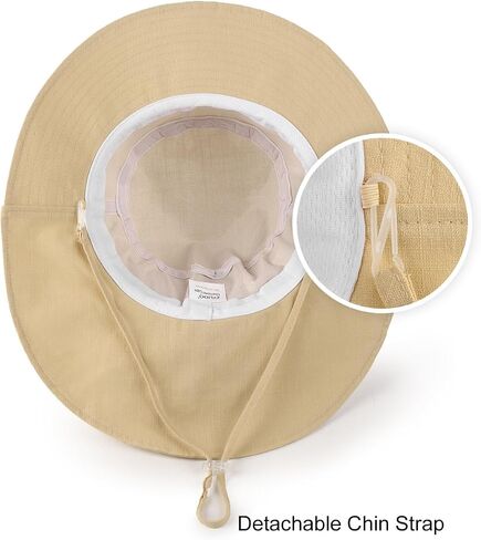 Zylioo XXL/XL/L/M قبعة دلو مع غطاء للرقبة، قبعة بستنة بحافة واسعة لظل الشمس للرؤوس الكبيرة، قبعة صيفية كبيرة الحجم للسفر in Kuwait