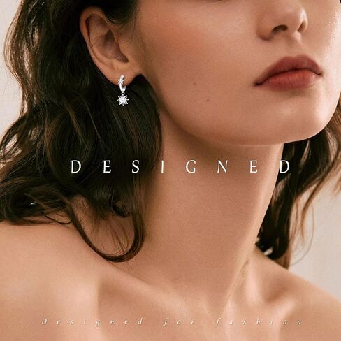 Earrings for Women Trendy, 925 Sterling Silver Earring Jewelry, Fashion Small Hoop Blue Star Moon Sun Drop Dangle Retro Graduation Birthday Gifts for Girls Teen in Kuwait