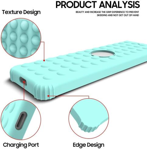 AWINNER Protective Case Compatible for Apple TV 4K 5th / 4th Gen Remote/HD Siri Remote (1st Generation) - Lightweight [Anti Slip] Shock Proof Silicone Cover for Apple TV Siri Remote Controller (Cyan) in Saudi Arabia