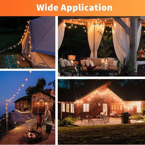 ALAMPEVER LED String Light Bulbs,E26 Bulb for Outdoor String Lights bulb,24 PACK Waterproof S14 Replacement LED Bulbs，5W,2200K Warm White，Non-Dimmable in Saudi Arabia