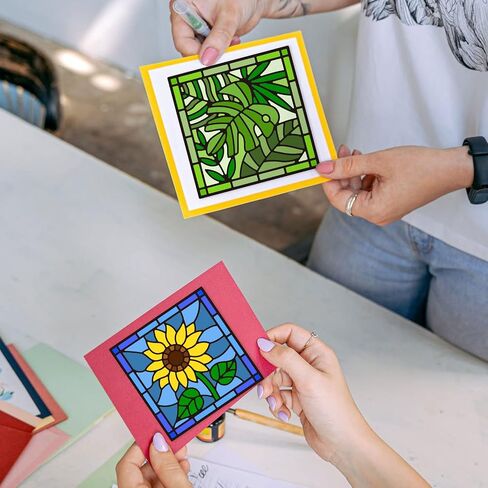 GLOBLELAND Metal Stained Flower Glass Cut Dies Peacock and Bee Embossing Template Sunflower and Turtle Leaf Die Cuts for Scrapbooking for Card DIY Craft in Saudi Arabia