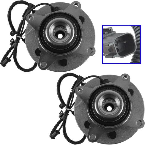 TRQ Front Wheel Hub Bearings Assembly Set Compatible with 2011-2014 Ford Expedition 2010-2014 F-150 Lincoln Navigator in Saudi Arabia