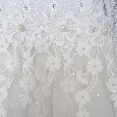 Sunny Fashion Flower Girls Dress Lace Sequins Sparkling Wedding Bridesmaid in Saudi Arabia