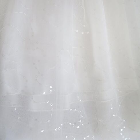 Sunny Fashion Flower Girls Dress Lace Sequins Sparkling Wedding Bridesmaid in Saudi Arabia