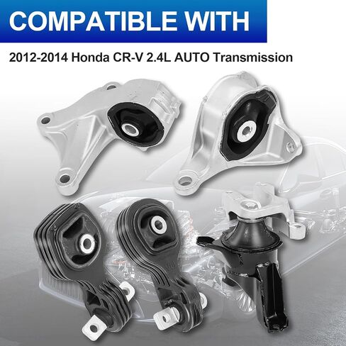 مجموعة حوامل محرك المحرك - متوافقة مع 2012-2014 Honda CR-V CRV L4 2.4L AUTO، استبدال # A65052 A65070 A65053 A65055 A65069، مجموعة من 5 in Kuwait