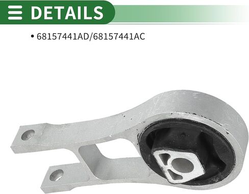 Motoforti Engine Motor Mount, Engine Mount Rear, for Jeep Cherokee 2.4L 2014-2018, No.68157441AD, Silver Tone in Saudi Arabia