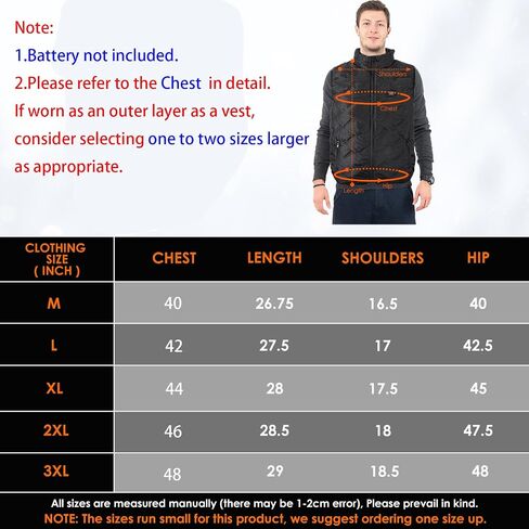 nesnelico Lightweight Heated Vest for Women,No-thread Design, Water-Resistant Electric Heating Vest,(Battery not included) in Saudi Arabia