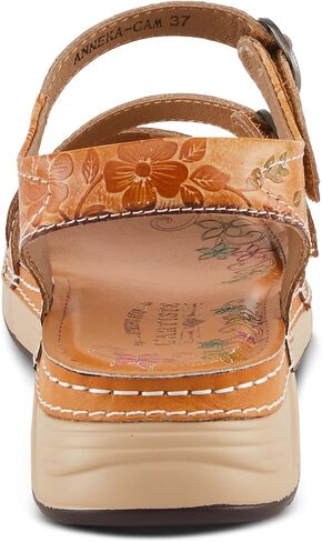 Spring Step L'Artiste Women's Anneka Hand-Painted Athleisure Sandals - Lightweight Floral Design with Adjustable Hook and Loop Closures in Saudi Arabia