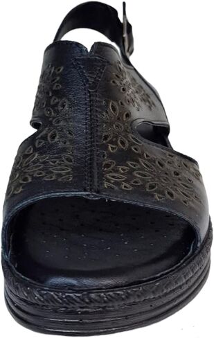 Alice Women's Comfortable, Leather Sling Back Sandal with Extra Cushioned Soft Footbed in Saudi Arabia