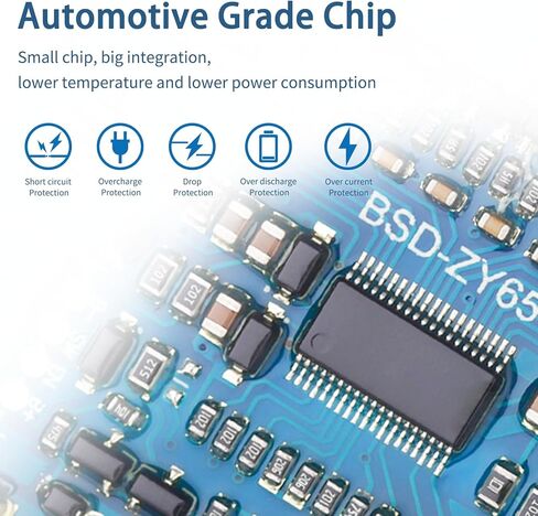 16S BMS 60V 35A PCB لوح حماية مع سلك توازن وNTC، عشر حماية وظيفية، منفذ مشترك، لتخزين الطاقة الشمسية، حزمة بطارية ليثيوم أيون للسيارة المتوازنة in Kuwait