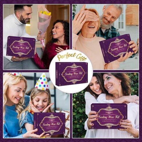 مجموعة ختم الشمع، مجموعة ختم الشمع من TSVATE مع 10 ألوان 200 قطعة من خرز ختم الشمع العتيق، سخان ختم الشمع الخشبي، المغلفات، الشموع، ختم الشمع، قلم معدني، ملعقة ختم الشمع، مجموعة هدايا لامعة in Kuwait