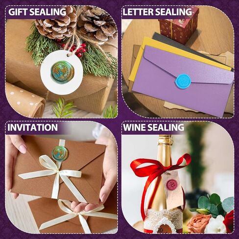 مجموعة ختم الشمع، مجموعة ختم الشمع من TSVATE مع 10 ألوان 200 قطعة من خرز ختم الشمع العتيق، سخان ختم الشمع الخشبي، المغلفات، الشموع، ختم الشمع، قلم معدني، ملعقة ختم الشمع، مجموعة هدايا لامعة in Kuwait