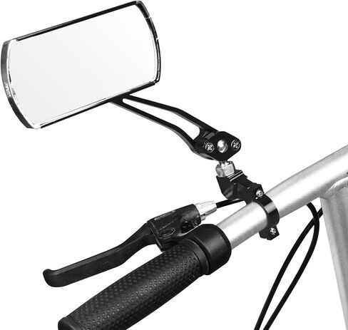 Bicycle Mirror,A Pair of 360°Rotation Back Rearview Mirror Handlebar Wide Angle Bike Mirror-Black in Saudi Arabia