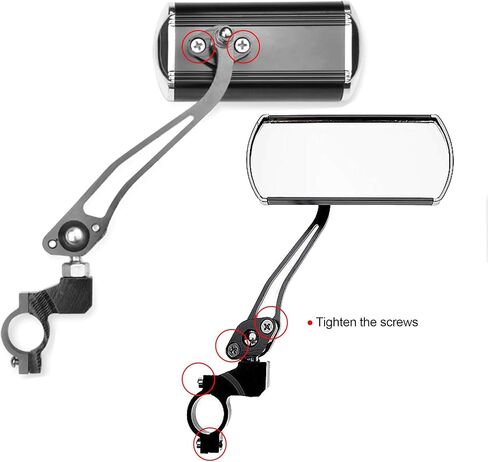 Bicycle Mirror,A Pair of 360°Rotation Back Rearview Mirror Handlebar Wide Angle Bike Mirror-Black in Saudi Arabia